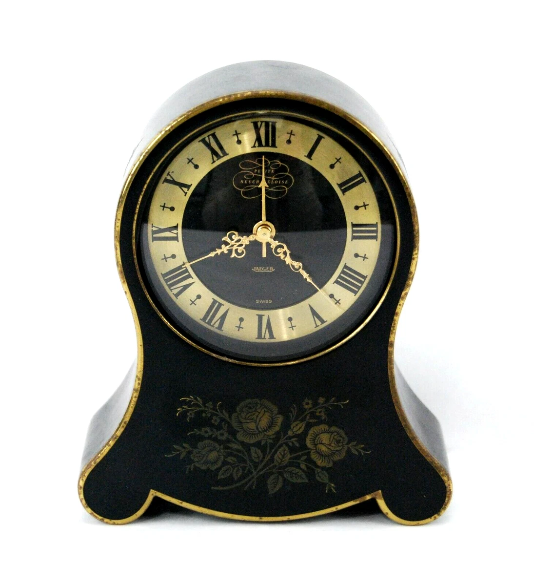Vintage Jaeger LeCoultre Desk Mantel Clock with Music Alarm