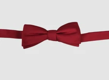 $50 Ryan Seacrest Distinction Mens Solid Red Adjustable Pre Tied Silk Bow Tie