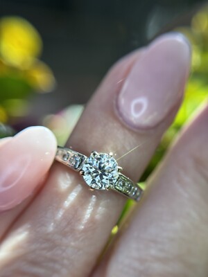 Vintage Old European Diamond Engagement Ring Cathedral