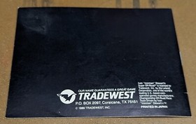 Nintendo NES Ivan Ironman Stewarts Super Off Road Video Game Manual ONLY