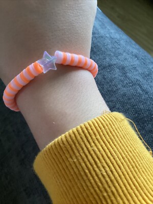 Süßes orangefarbenes Armband mit Stern 16cm