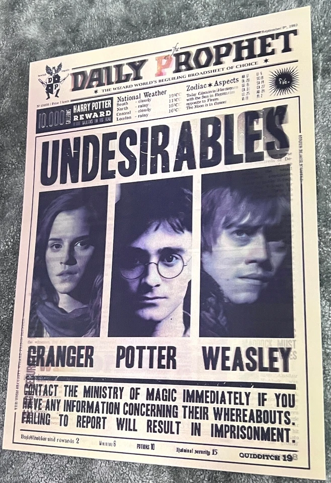 Harry Potter-Daily Prophet-Efecto abatible lenticular 3D - 3 cambios de imágenes, 3 en una Foto 4 de 4