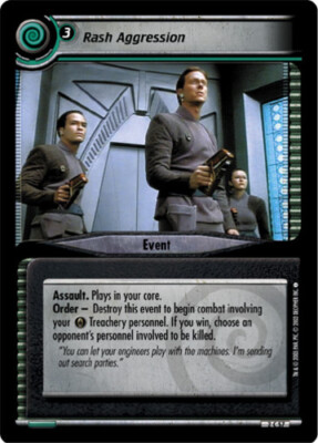 Star Trek 2E: Rash Aggression [Ungraded] Energize STCCG Decipher 2E