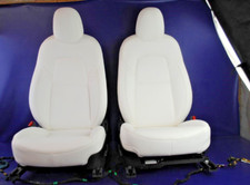 21-23 Tesla Model 3 Interior Front Power Seats Left Right Set White Leather Oem 21-23 Tesla Model 3 Interior Front Power Seats Left Right Set White Leather Oem