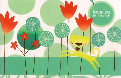 Cute BIRTHDAY Card FOR BEST FRIEND, Love Ya Cat by American Greetings + Envelope