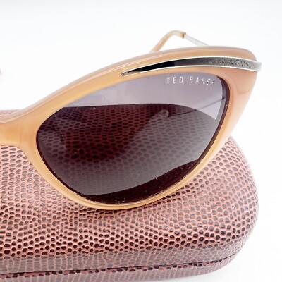 Ted Baker B660 Brown GLD Plastic Cat Eye Plastic Sunglasses  display picture 1