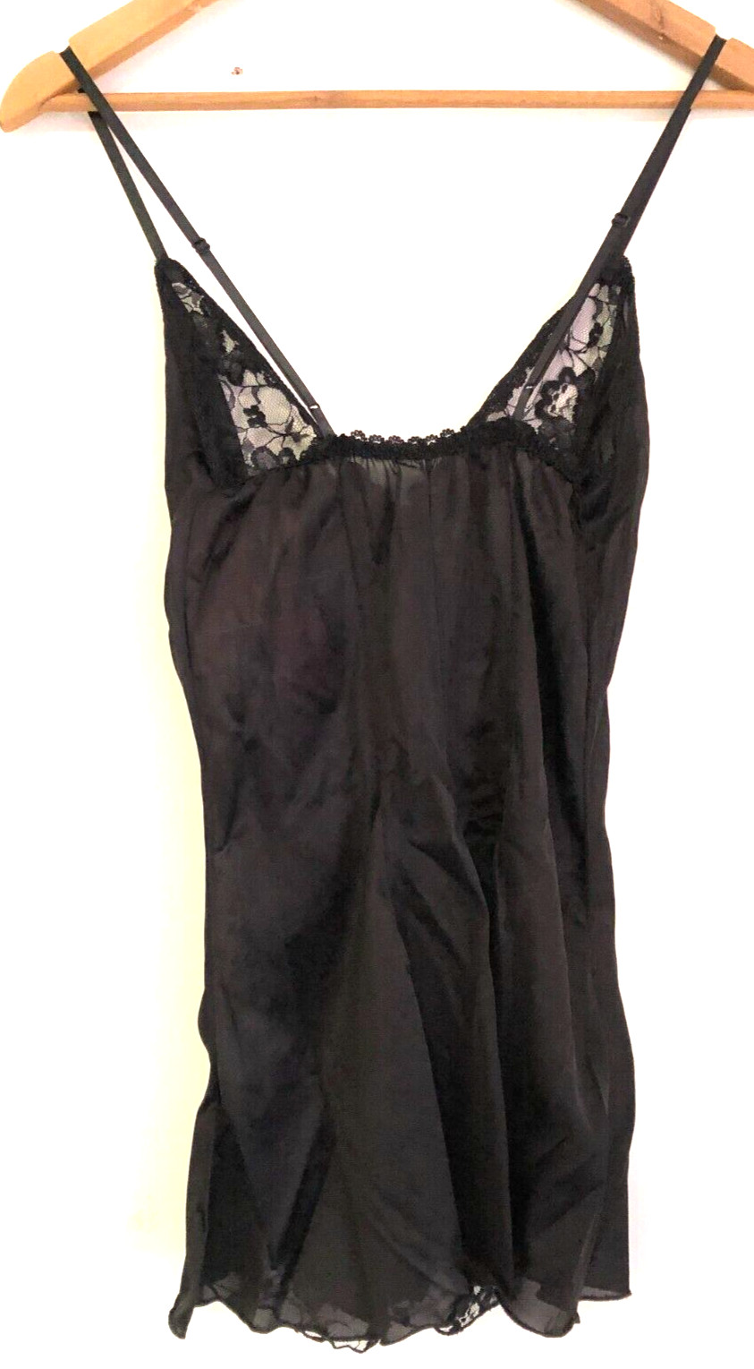 Babydoll Set Medium Black Lace Thong Brief by Extreme Fantasy New with Tags image 2