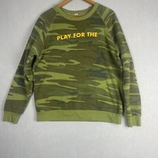 Camo Hometeam Sweatshirt PLAY FOR THE Graphic Print Crew Neck Pullover