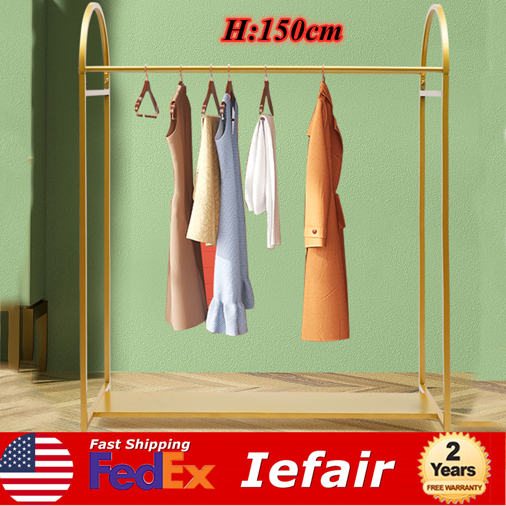 Clothes Rack Heavy Duty Clothing Garment Rack Freestanding Clothes Stand Golden-image
