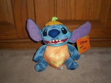 NEW, Disney Lilo  Stitch 7.5" Plush Stitch Dressed As A Pumpkin, Halloween
