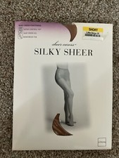 VTG JC Pennys Sheer Caress Silky Sheer Pantyhose Short Little Beige 05