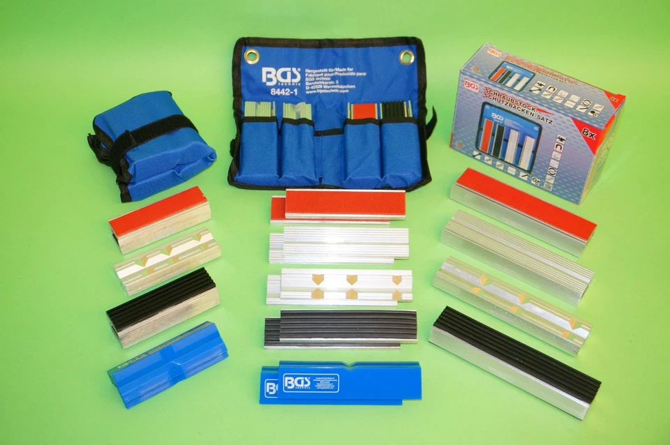 BGS TECHNIC BGS Schraubstock Schutzbacken 100/125/150mm Alu/Kunststoff Schonbacken - Auswahl