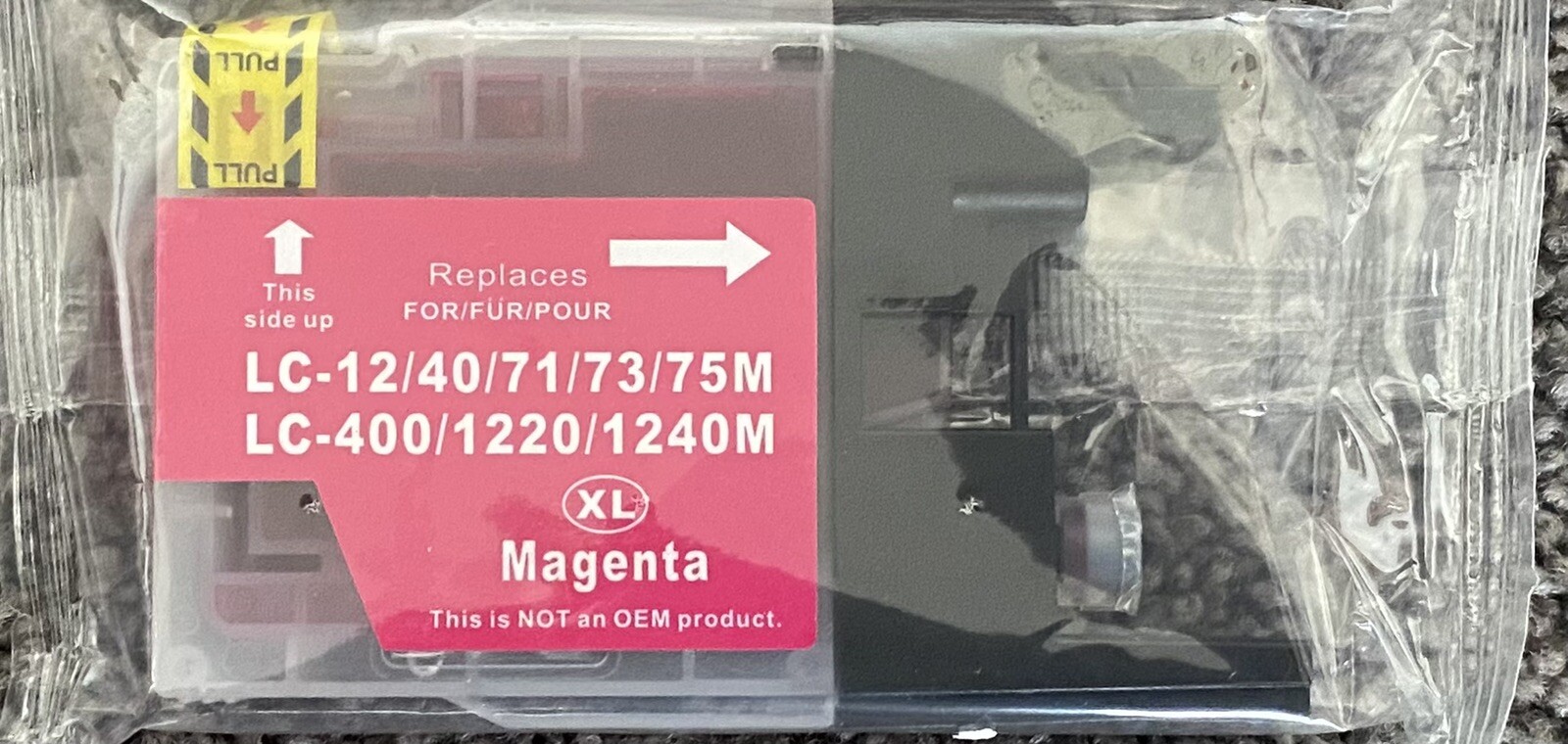 Brother LC-12/40/71/73/75M LC-400/1220/1240M 4-Pack Magenta Ink Cartridges-image