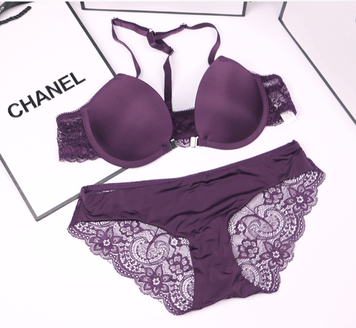 Conjunto de ropa interior con hebilla frontal para mujeres Sujetadores Copa A B Conjunto de lencería Sexy Conjunto de sujetador de encaje - Imagen 28 de 35