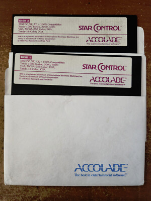 Star Control  IBM PC Tandy Accolade floppy 1990 RARE