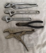 Vintage USA Made Craftsman Adjustable Wrenches, Locking Pliers, Side Cutters