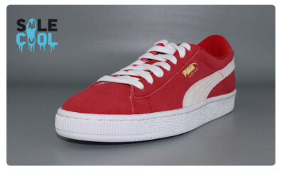 Puma Big Kids/womens SUEDE JR Shoes Red/White 355110-03 | eBay