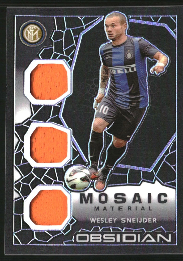 2020-21 Obsidian Mosaic Materials Electric Etch Purple #21 Wesley Sneijder /35