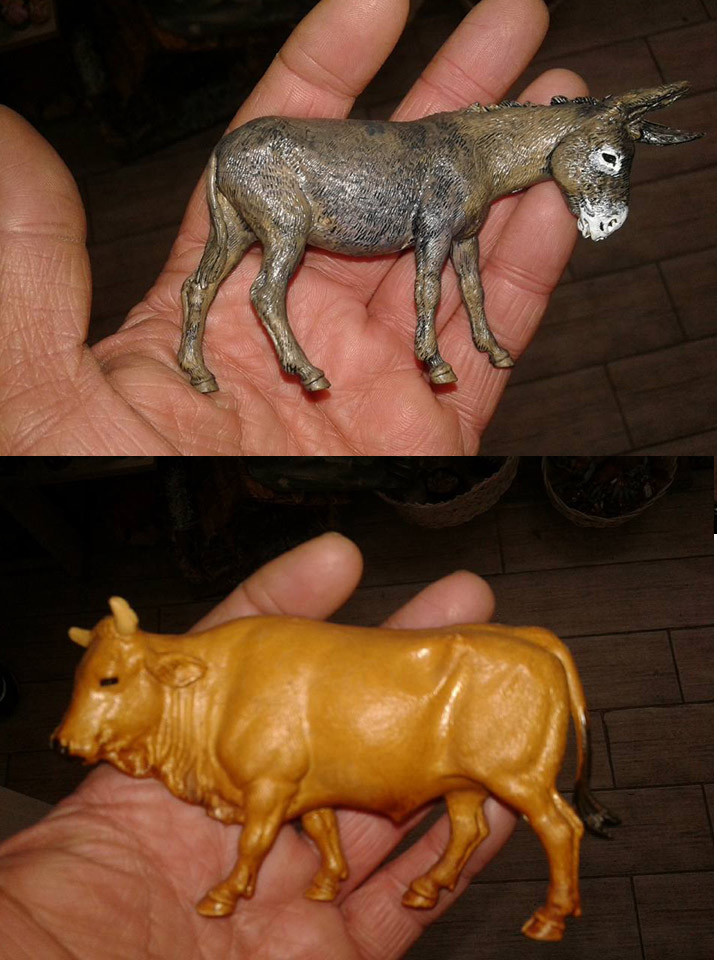 bue asino impiedi landi adatti pastori 11 12 13 cm pastore