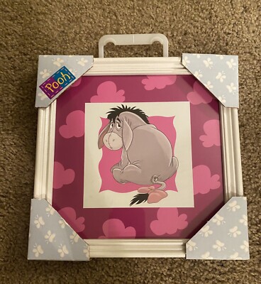 Vintage Disney Pink Eeyore Framed Print NIP