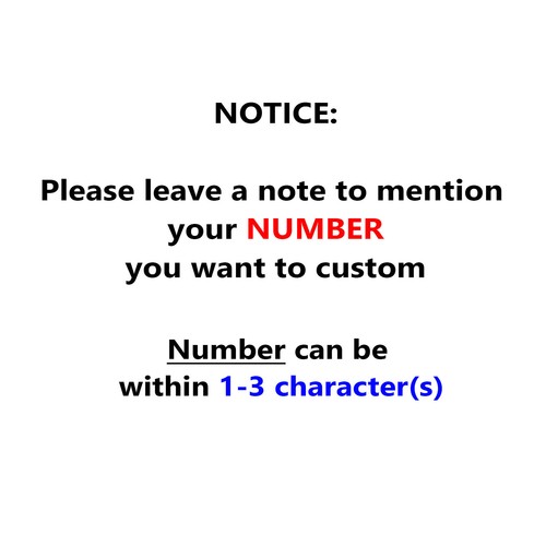 4" 6" 8" 10" Colors Die Cut Custom 3 Digit Classic Number Stickers 3 pcs 1101S - Imagen 8 de 8