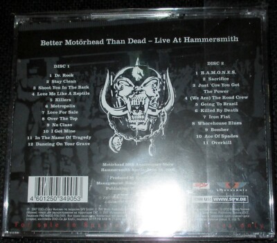 Motorhead - Better Motorhead Than Dead - Live at Hammersmith CD | eBay