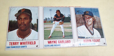 1978 Hostess Panel baseball Robin Yount 138 Terry Whitfield136 Wayne Garland 137