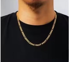 Stainless Steel Chain Gold Plated Necklace Men Women 18 Inch