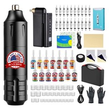PROFESIONAL Maquina De Tatuaje Kit Para Tatuar Tattoo Rotativa Pluma Inalambrico