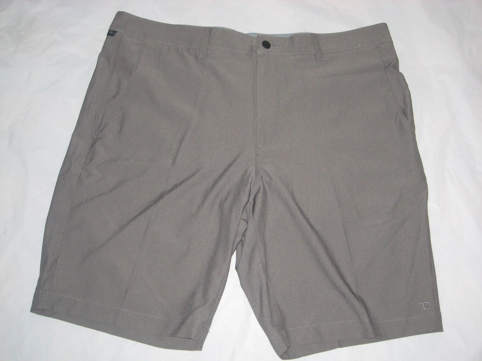 7 Diamonds Mens Wayfarer Shorts Quick Dry Stretch Wicking Gray Tag 38(Act Sz 40)