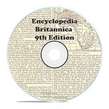ENCYCLOPEDIA BRITANNICA, 9th Edition from 1875, 25 vol. vintage set of books DVD