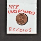 1958   LINCOLN  CENT   ~ BRILLIANT  UNCIRCULATED ~   RS COINS  #26D  FREE SHIP