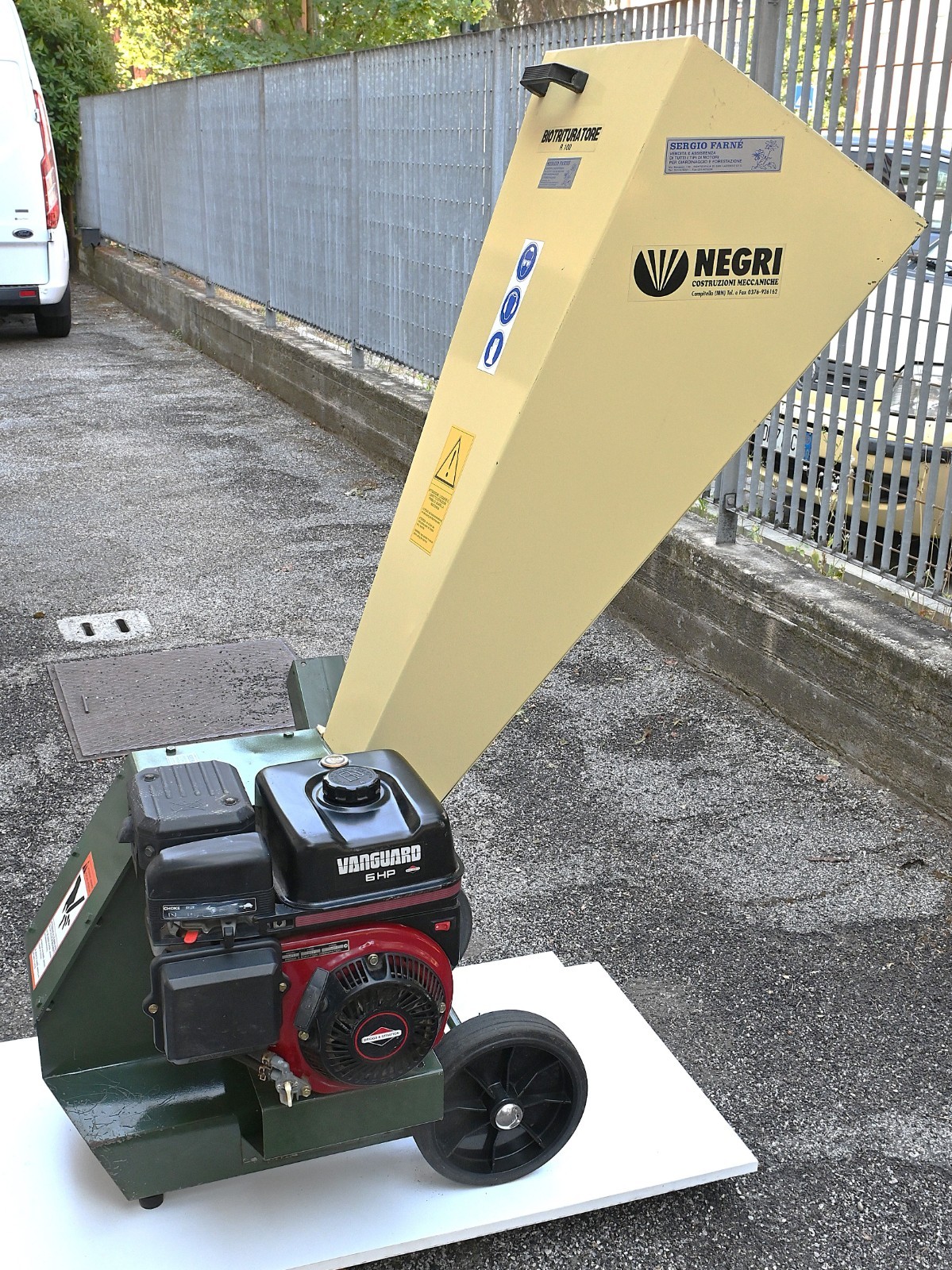 Biotrituratore a scoppio NEGRI modello R 100 motore Briggs & Stratton Corp.