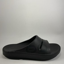 Oofos Ooahh Slide Sandals Mens Size 9 Black Comfort Recovery Shoes, Womens 11