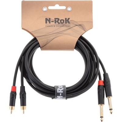 N-RoK Premium Kabel 6,3mm mono / Cinch 6,3mm 3m | Neu