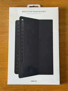 Original Samsung Galaxy Tab S7/S8 11" Book Cover Keyboard Slim EF-DT630 - Schwarz