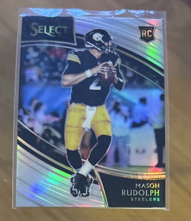 2018 Panini Select #266 Mason Rudolph Rookie Field Level Silver Prizm Steelers