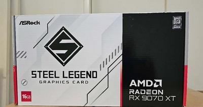 ASRock AMD Radeon RX 9070 XT Steel Legend GPU | 16 GB - White - Brand New in Box