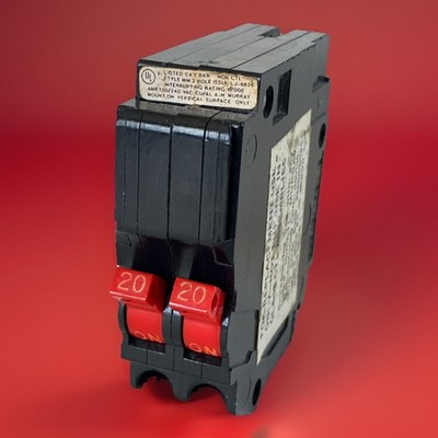 Murray MM2020 Twin Tandem MM 20A Two 1 Pole Circuit Breaker NON-CTL  ''Cheater''