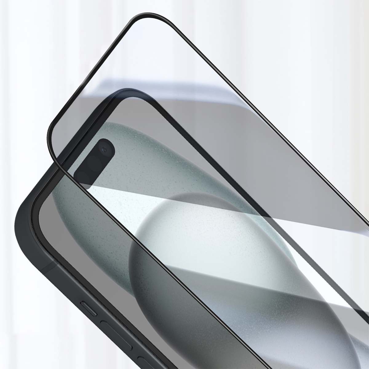 Protecteur d'écran iPhone 15 Pro MW anti-rayures et case friendly - 3