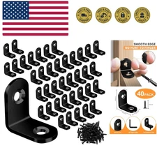 40PCS L Bracket Corner Brace Sets, Stainless Steel Corner Brackets, 90 Degree...