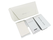 Michael Kors White Sunglass Case New Semi Hard Case Eyeglasses Optical FrameCase