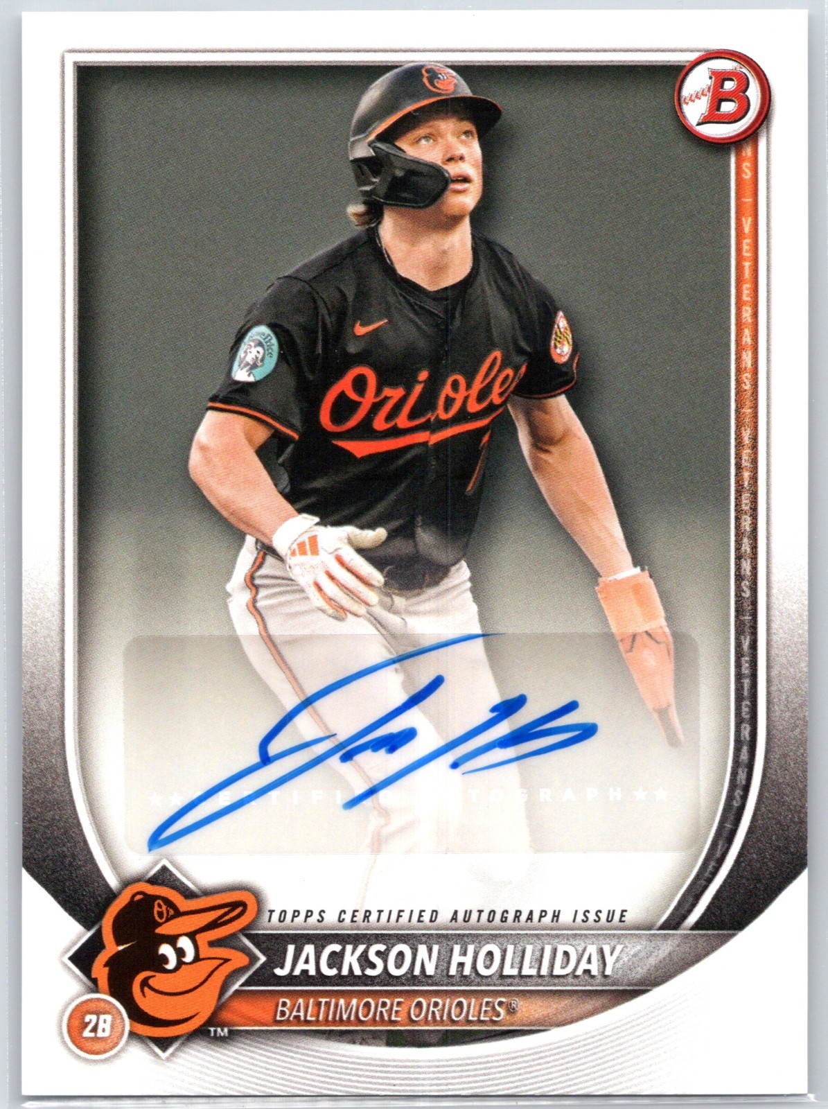 2025 Bowman Baseball Jackson Holliday Autograph PRV-JH
