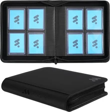 TopLoader Binder 4 Pocket, Top Loader Binder Holds 128 Cards, Trading Card