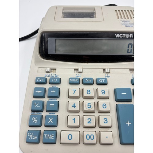 Victor 1228 Heavy Duty Printing Calculator Vintage Desktop Adding Machine Works - Picture 2 of 5