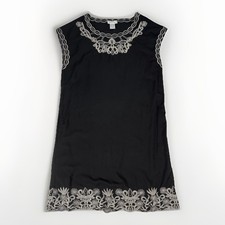 Monroe & Main Shift Dress Womens Small Black Lace Sleeveless Cocktail Pockets