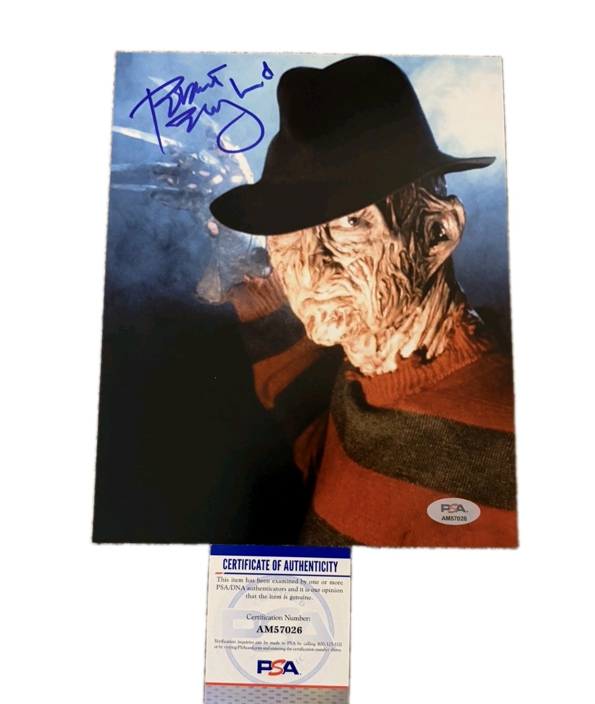 ROBERT ENGLUND SIGNED 8X10 PHOTO FREDDY KRUEGER PSA/DNA AUTHENTICATED COA AUTO C