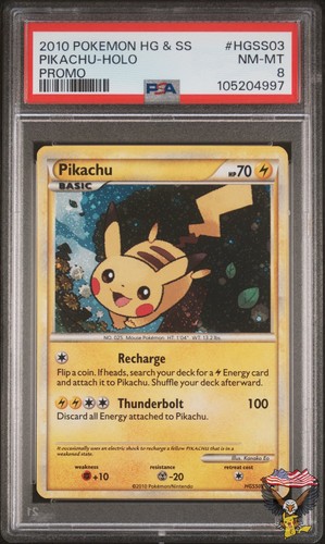 Pikachu graded PSA 8 for sale on eBay