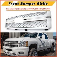 Summit White Front Grille Assembly Chrome Mesh For 2011-14 Silverado 2500 3500hd Summit White Front Grille Assembly Chrome Mesh For 2011-14 Silverado 2500 3500hd