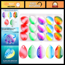 80pcs Colorful Spinner Blades Fishing Lures Kit - DIY Inline Spinners for Walley